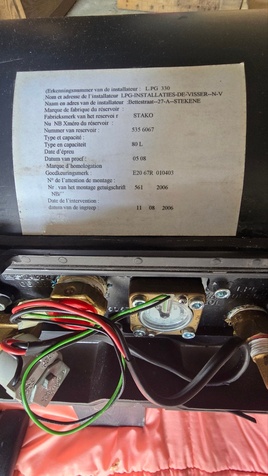 Lpg tank met beugel bevestiging inclusief, Ophalen