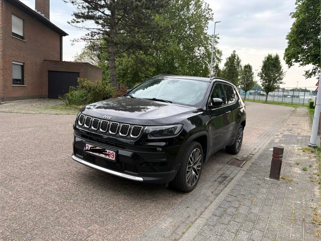 Jeep Compass Limited PHEV, Auto's, 1935 kg, 4 cilinders, Leder en Stof, Zwart