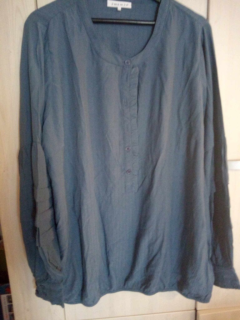 blouse zenzi blauw streepje large 50-52, Kleding | Dames, Grote Maten, Blauw, Blouse of Tuniek, Ophalen of Verzenden, Gedragen