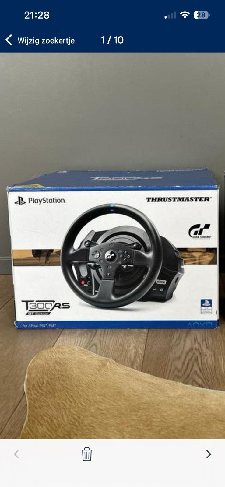 Trustmaster stuurwiel met pedalen T300 rs gt, Ophalen, Zo goed als nieuw