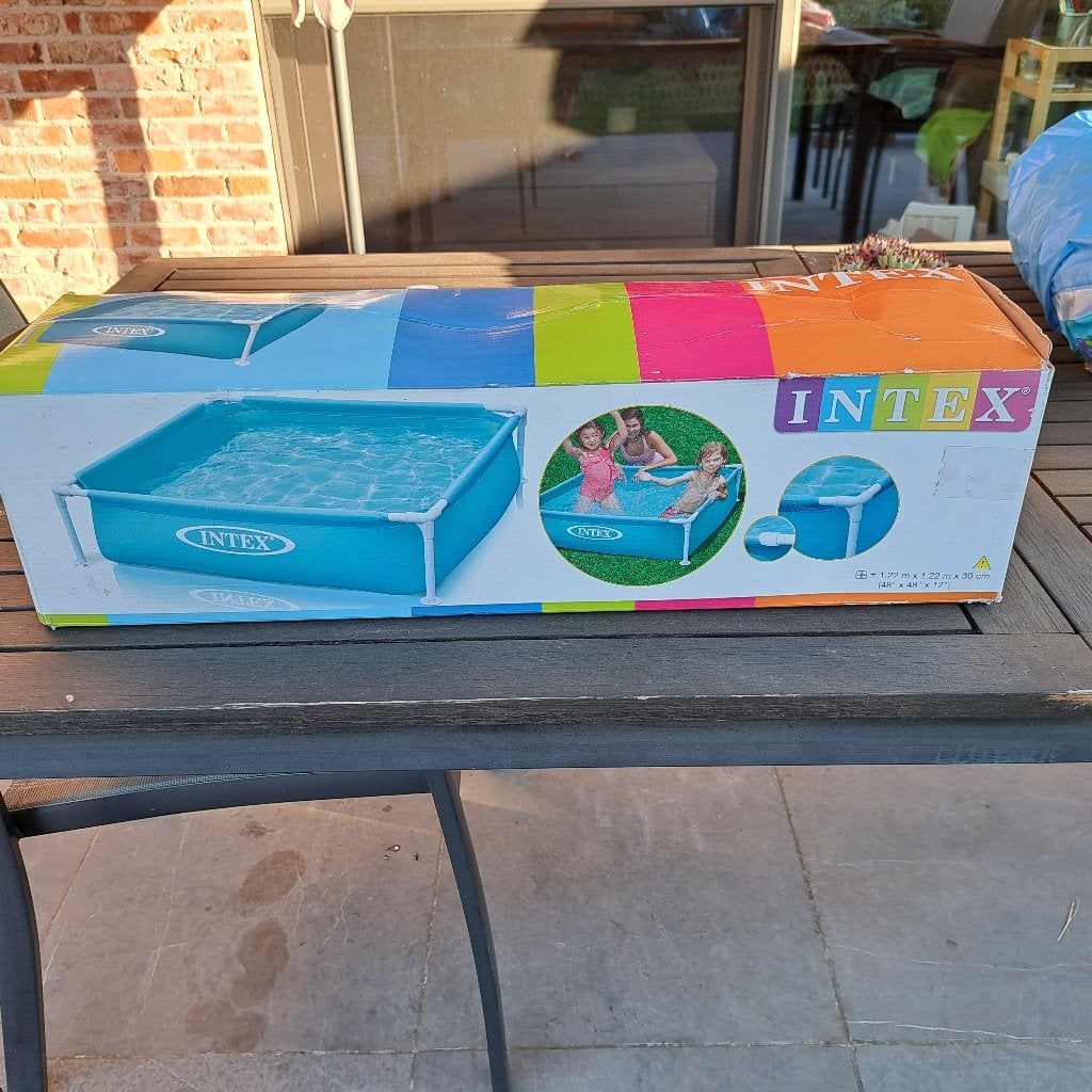 Zwembad vierkant Intex, Tuin en Terras, Zwembaden, Ophalen, Gebruikt, Minder dan 80 cm, Vierkant