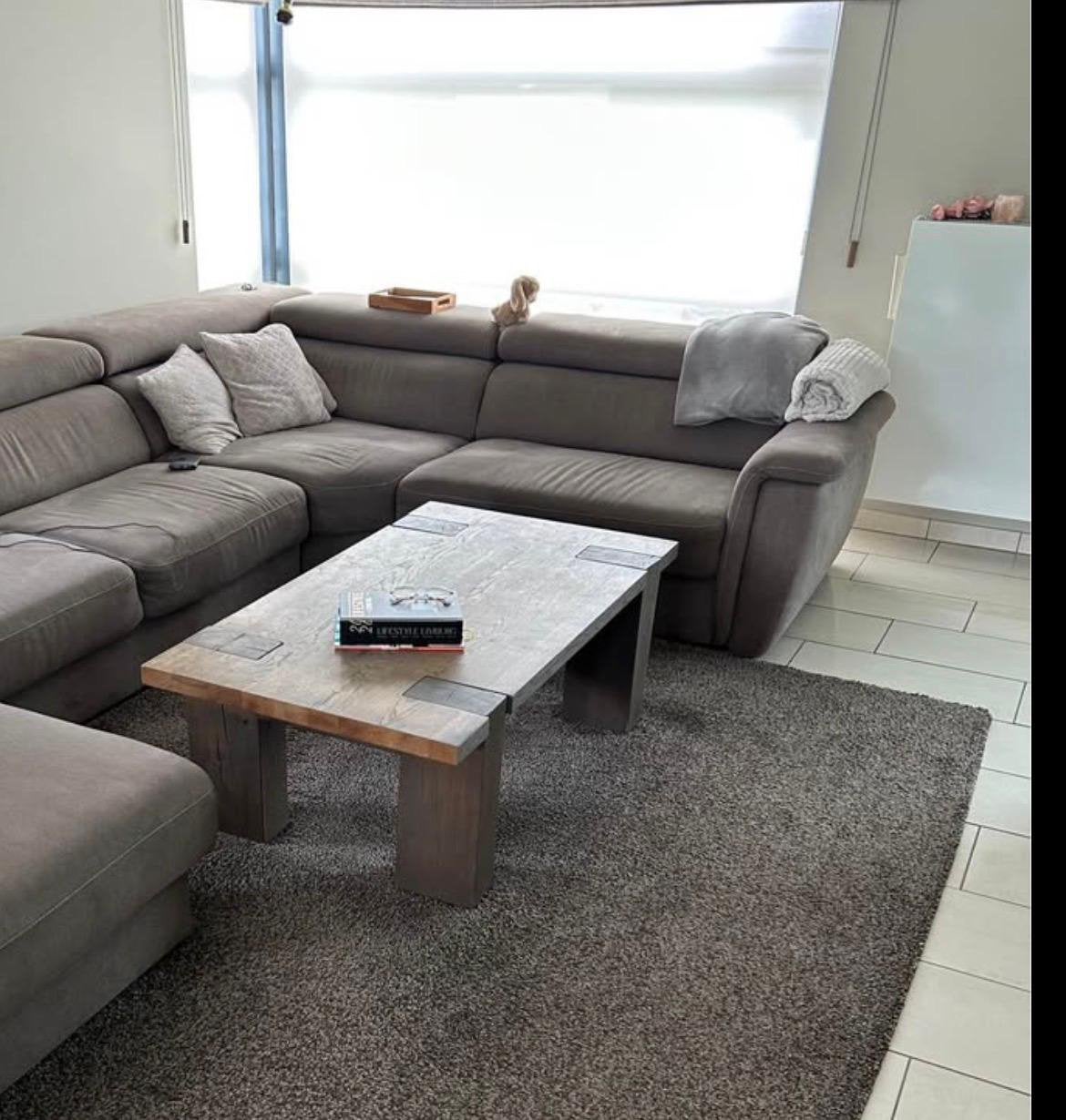 Salontafel, tv meubel en donker bruin tapijt, Ophalen, Zo goed als nieuw, Hout