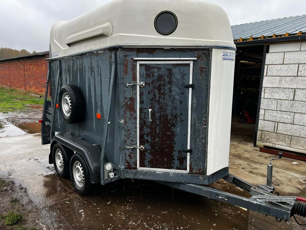 Paarden/Schapen,  vee trailer, Ophalen, Gebruikt, Hout, 2-paards trailer