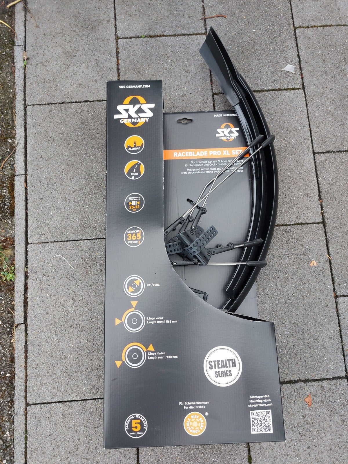 SKS Germany Raceblade Pro XL Set – Spatborden (Zwart / Steal, Neuf