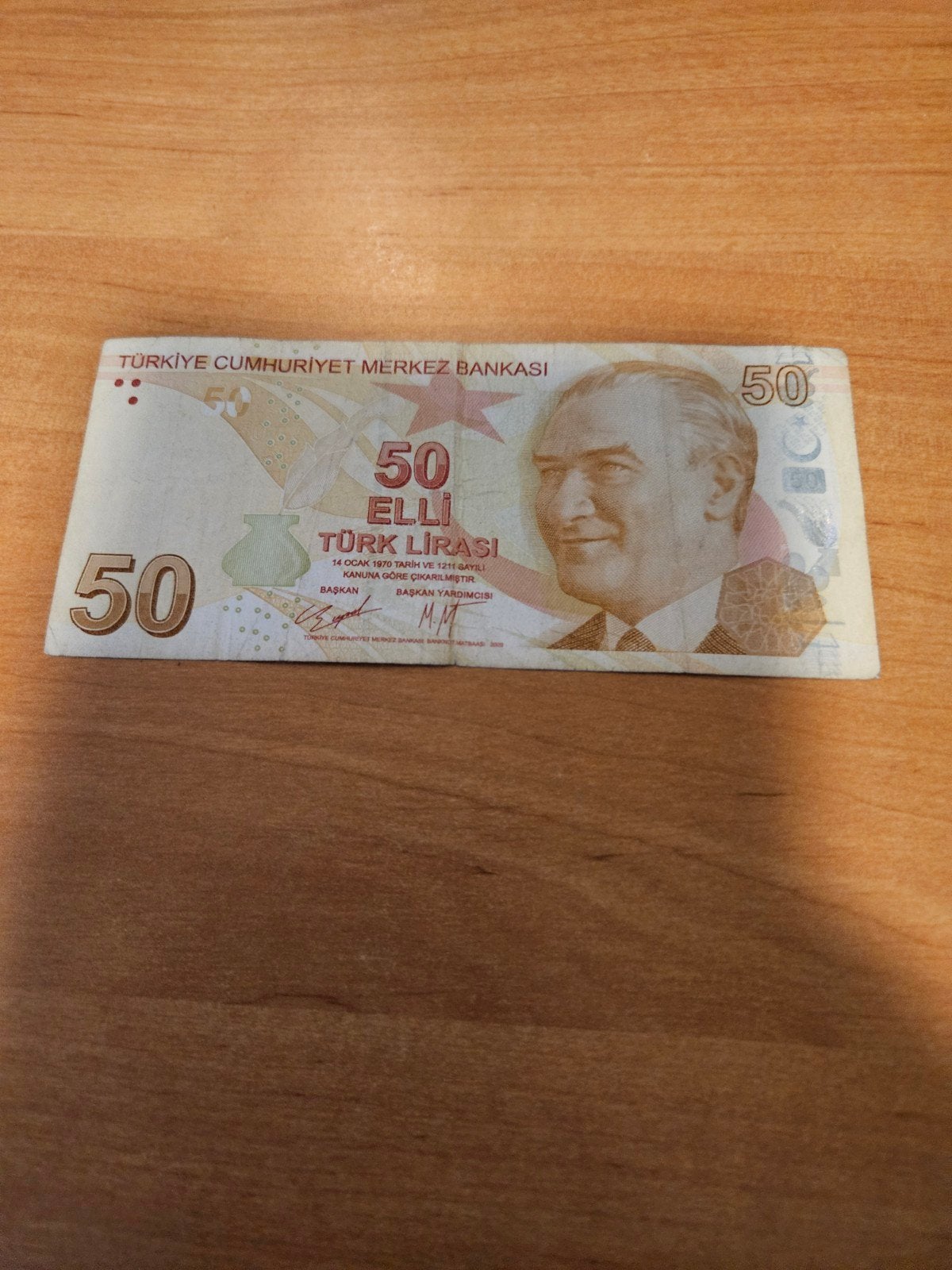 50 lire Turkije 1970 jaar, Ophalen of Verzenden, Overige landen, Los biljet