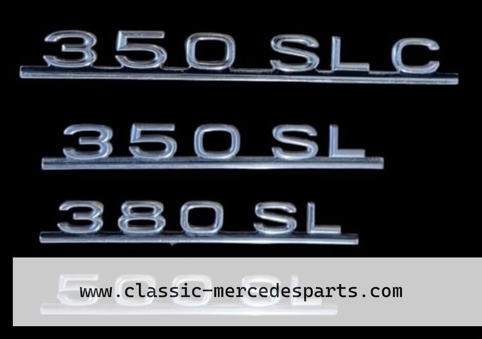 Embleem / typeplaatje Mercedes w107 c107 r107 sl slc, -, Utilisé, -, -