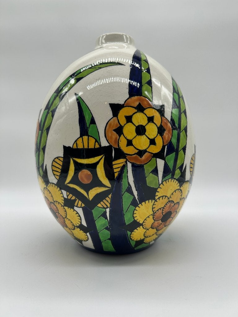 Superbe vase ART DECO - BOCH FRERES KERAMIS D1316, Enlèvement ou Envoi