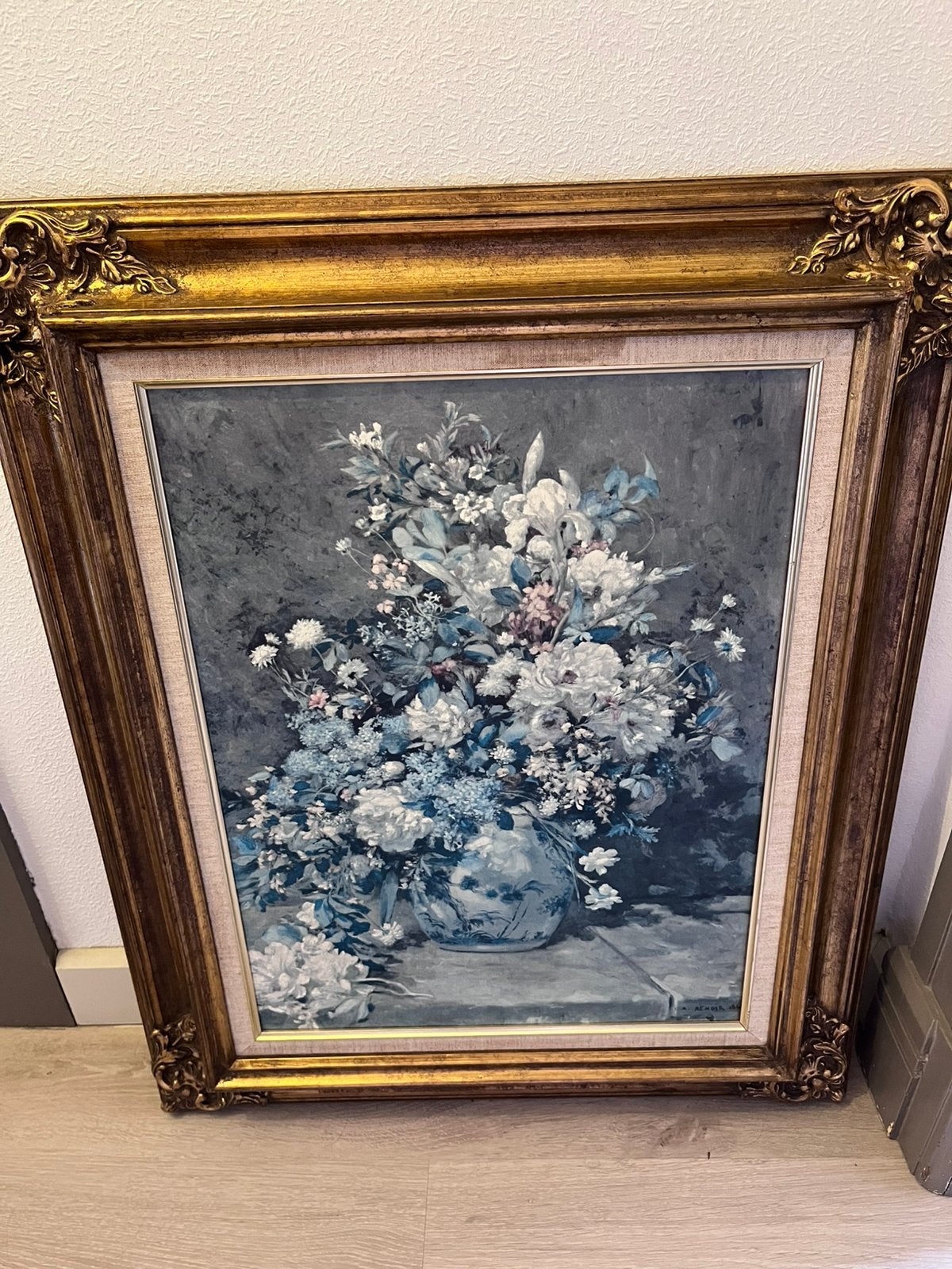 Renoir Spring Bouquet Reproductie Schilderij - Goudkleurige, Antiek en Kunst, Ophalen