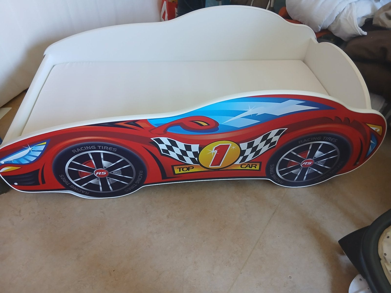 Cars bed / auto bed - incl matras 145 x 74,5 cm, Kinderen en Baby's, Nieuw, 70 tot 85 cm, 140 tot 160 cm, Ophalen