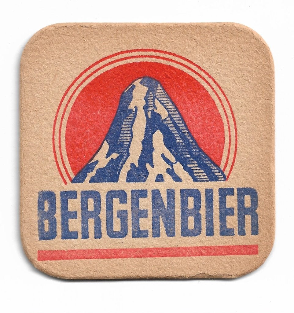 sous-bock   Bergenbier recto verso (expo 58), Verzamelen, Biermerken, Ophalen of Verzenden, Zo goed als nieuw, Viltje(s)