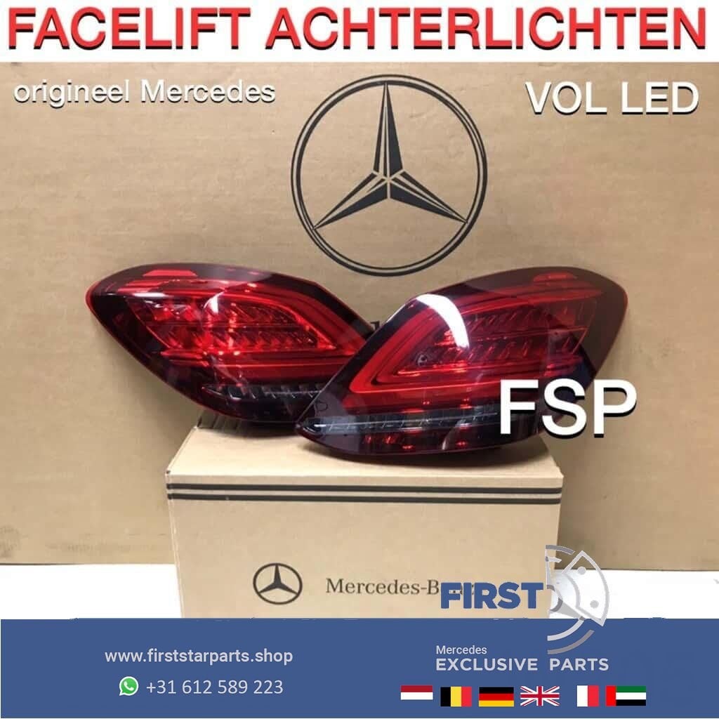 W205 Mercedes C Klasse 2019-2021 FACELIFT LED ACHTERLICHT SE, Gebruikt, -, Ophalen of Verzenden, -