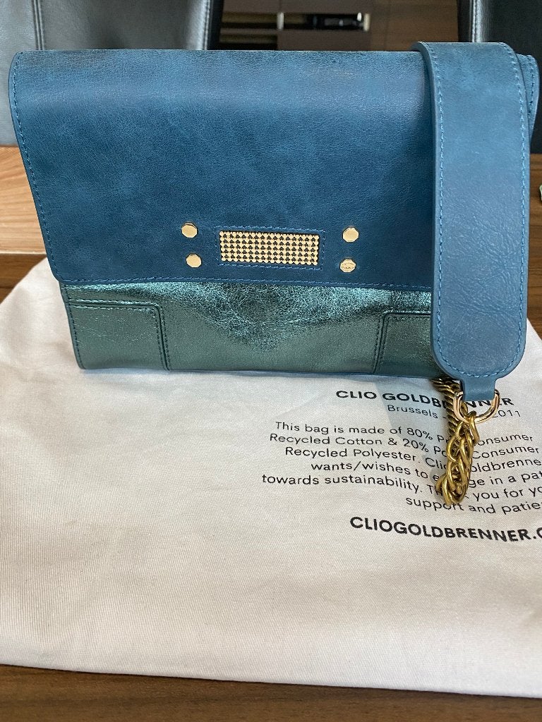 Clio Goldbrenner handtas Hippolyte, Overige merken, Blauw, Ophalen of Verzenden, Zo goed als nieuw