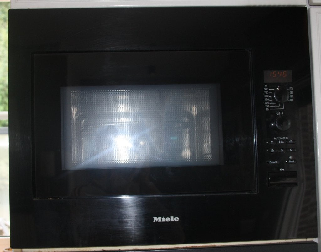 Miele microgolf, Ophalen, Microgolfoven, Zo goed als nieuw, Inbouw