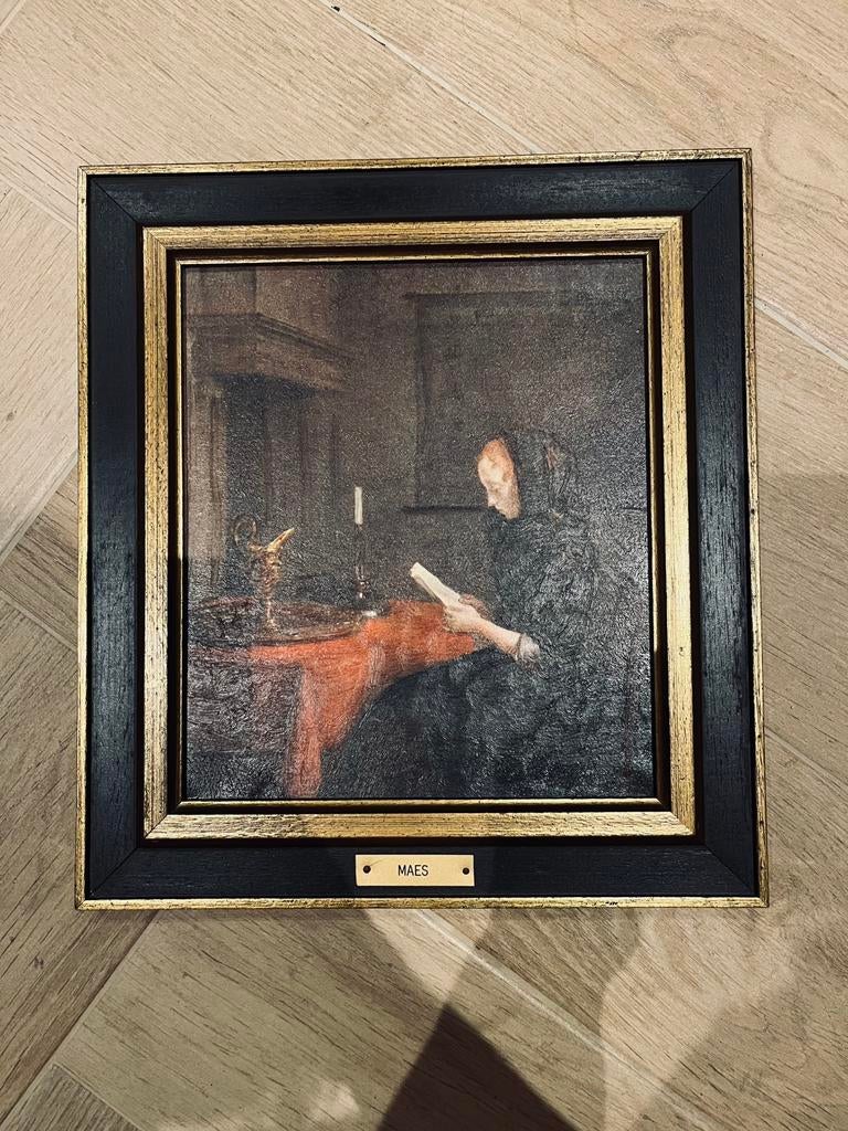Schilderij - kunstenaar: Maes, Antiek en Kunst, Kunst | Schilderijen | Klassiek, Ophalen