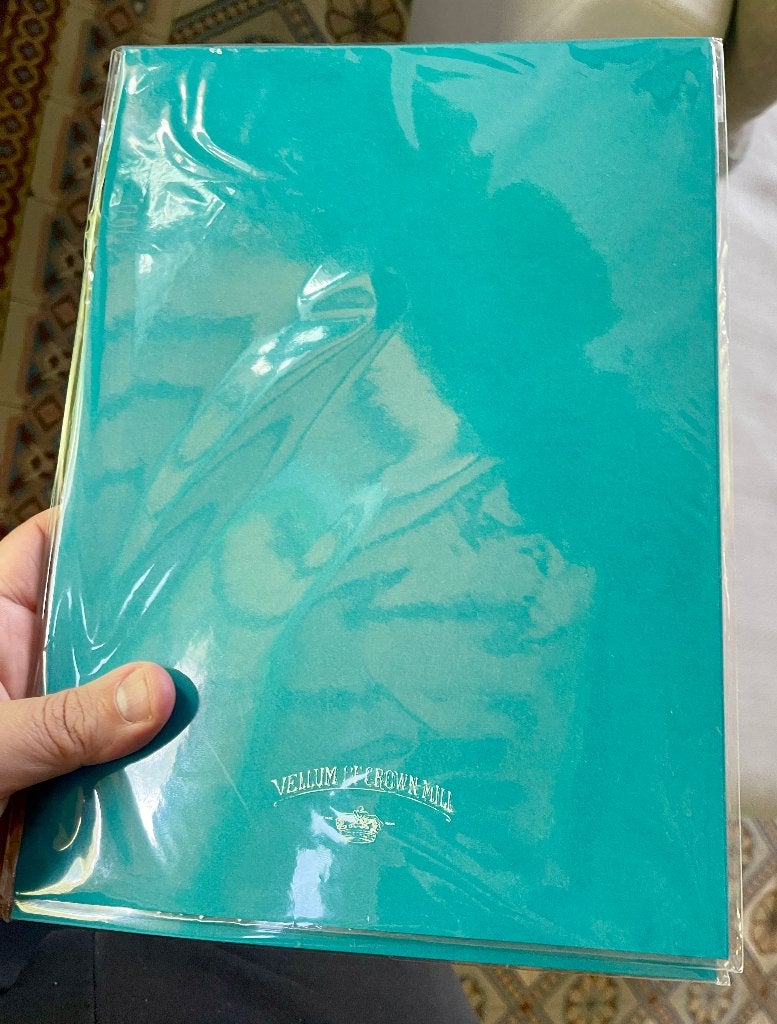 Papier Vellum of Crown Mill 2 x 10 A4 165g Turquoise-Teal, Enlèvement ou Envoi, Neuf