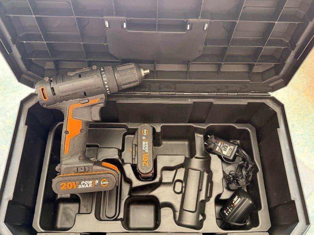 Perceuse Worx 20V, Bricolage & Construction, Enlèvement, Comme neuf, Perceuse, Mécanisme de percussion