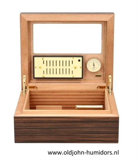 SALE HUMIDOR ADORINI VITTORIA M DELUXE MAKASSAR FINEER  h159, Ophalen of Verzenden, Nieuw, Tabaksdoos of Verpakking