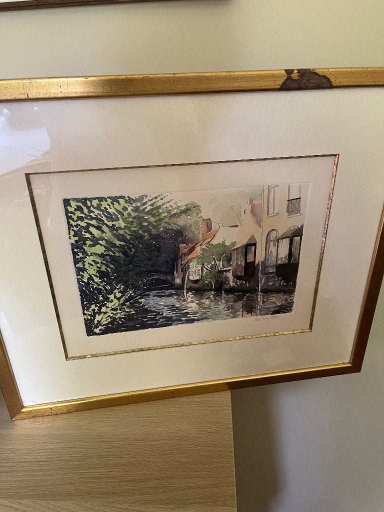 Aquarel Piet Van Aken, Antiek en Kunst, Ophalen