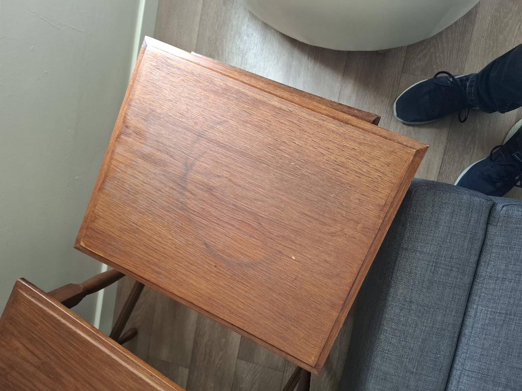 Bijzettafels, Minder dan 55 cm, Gebruikt, Rechthoekig, Hout