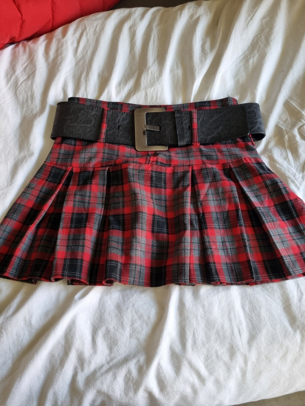 geruite rok met zwart brede riem maat S 36, Vêtements | Femmes, Jupes, Enlèvement, Taille 36 (S), Noir