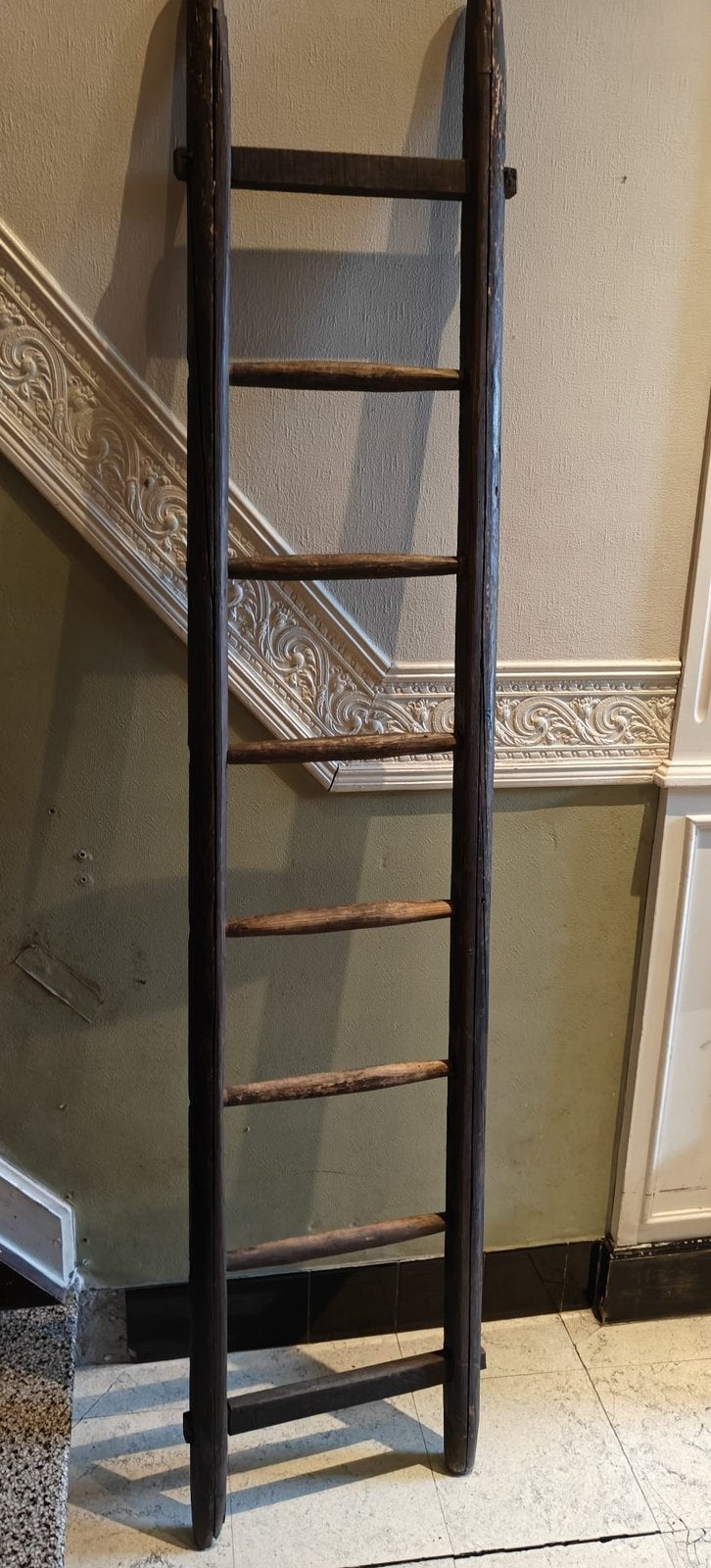 Vintage ladder voor decoratie of mancave, Doe-het-zelf en Bouw, Ladders en Trappen, Ophalen, Zo goed als nieuw, Ladder