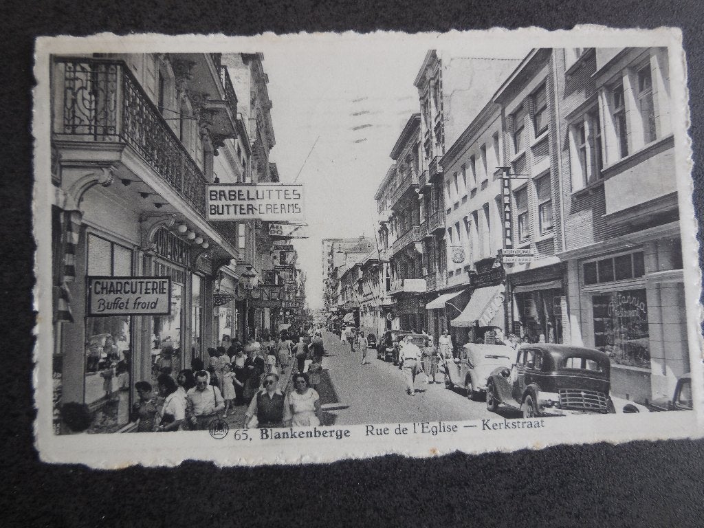 postkaart Blankenberge Kerkstraat, Verzenden, 1940 tot 1960, Gelopen, West-Vlaanderen