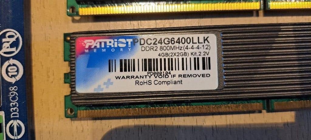 Patriot 4GB DDR2 geheugen, Informatique & Logiciels, Enlèvement ou Envoi, Comme neuf, DDR2, 4 GB
