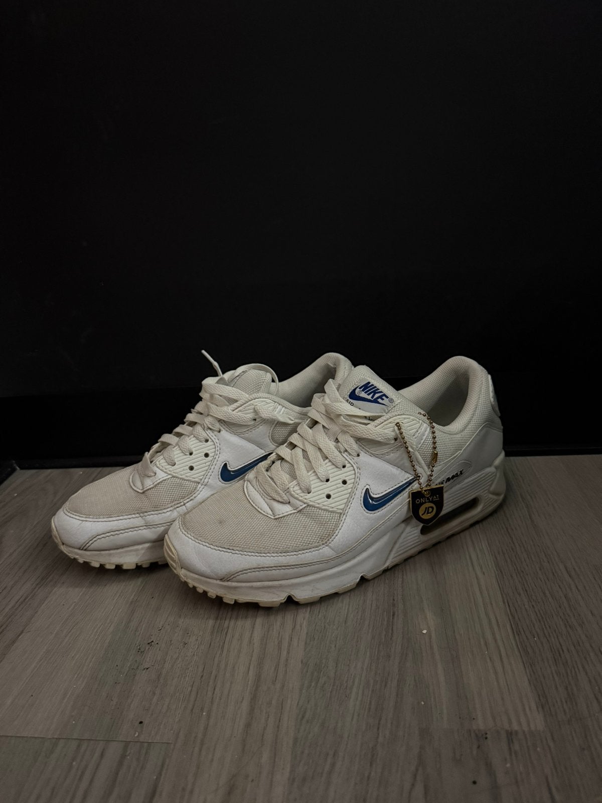 Nike air max 90. Wit/blauw, Ophalen, Zo goed als nieuw, Wit, Sneakers