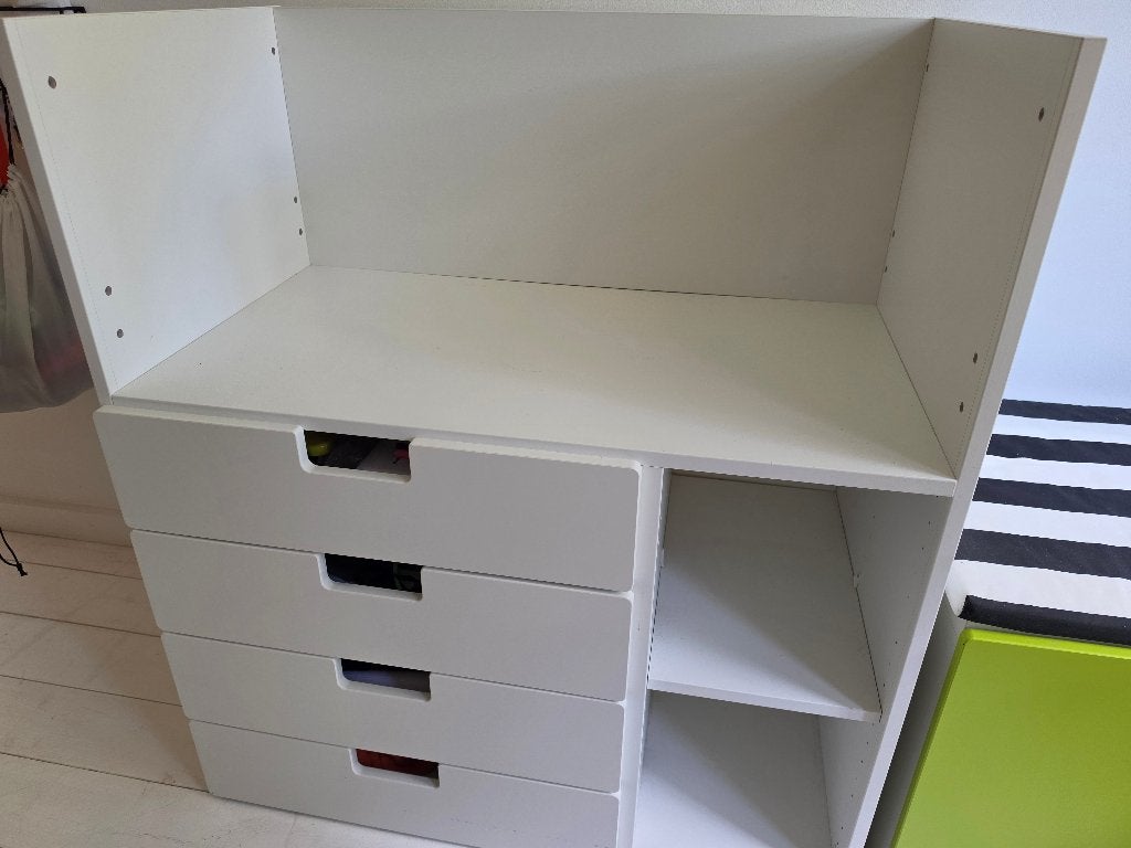 Praktische IKEA SMÅSTAD Commode/Verzorgingstafel Wit 4 lades, Ophalen, Gebruikt, 70 cm of meer, 75 tot 100 cm