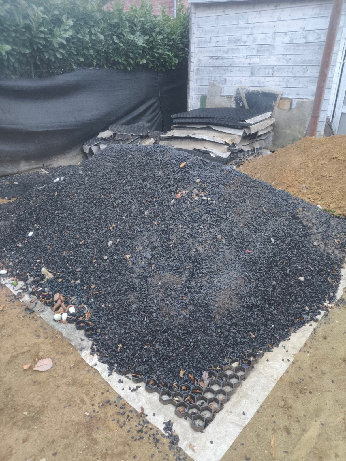 gratis grindmatten met steentjes, Tuin en Terras, Ophalen, Zo goed als nieuw, Grijs, Grind
