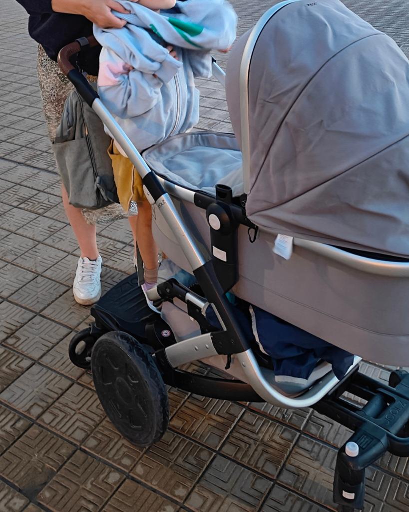 Kinderwagen JOOLZ GEO² MET UITBREIDINGSSET (2 KINDEREN), Gebruikt, Combiwagen, Verstelbare duwstang, Ophalen