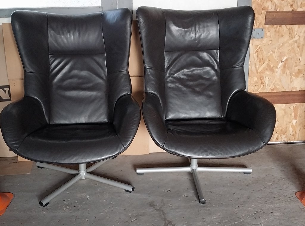 2 prachtige Montel fauteuils van leer,zo goed als nieuw, Huis en Inrichting, Ophalen, Zo goed als nieuw, 50 tot 75 cm, Leer