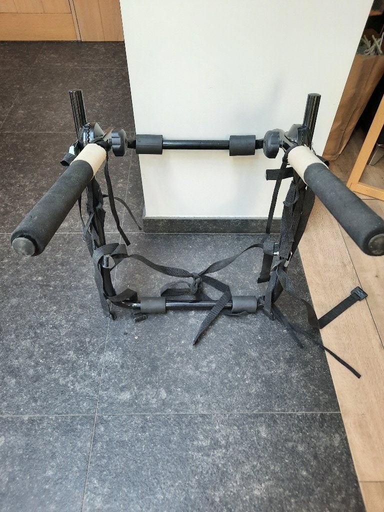 Fietsenrek koffer auto, Auto diversen, Ophalen, 2 fietsen, Gebruikt, Achterklepdrager