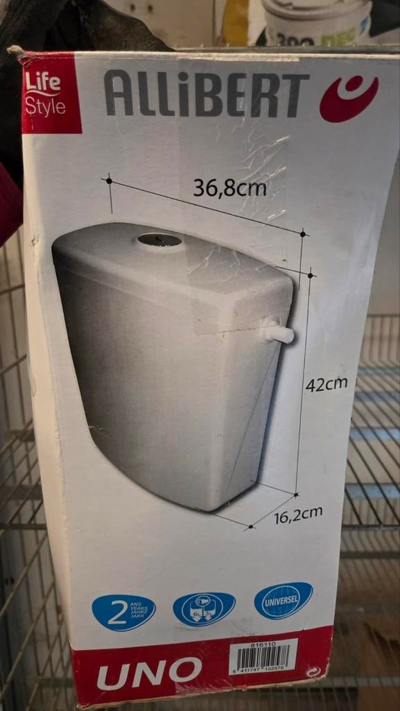 Réservoir toilettes WC allibert uno neuf, Enlèvement