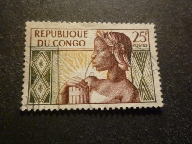 Congo (Brazzaville) 1959 Mi 1(o) Gestempeld/Oblitéré, Postzegels en Munten, Verzenden