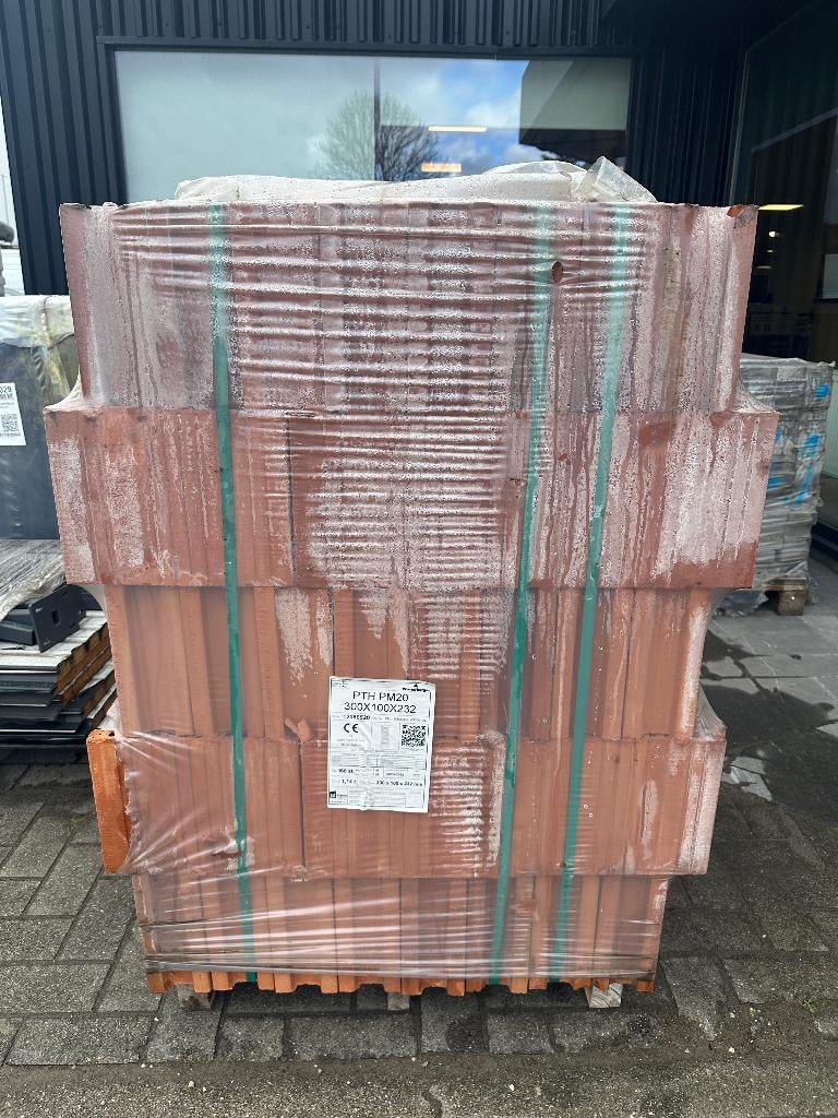 Snelbouw PTH POROTHERM 300X100X232 168ST, Doe-het-zelf en Bouw, Metselstenen, Zo goed als nieuw, Bakstenen, Verzenden