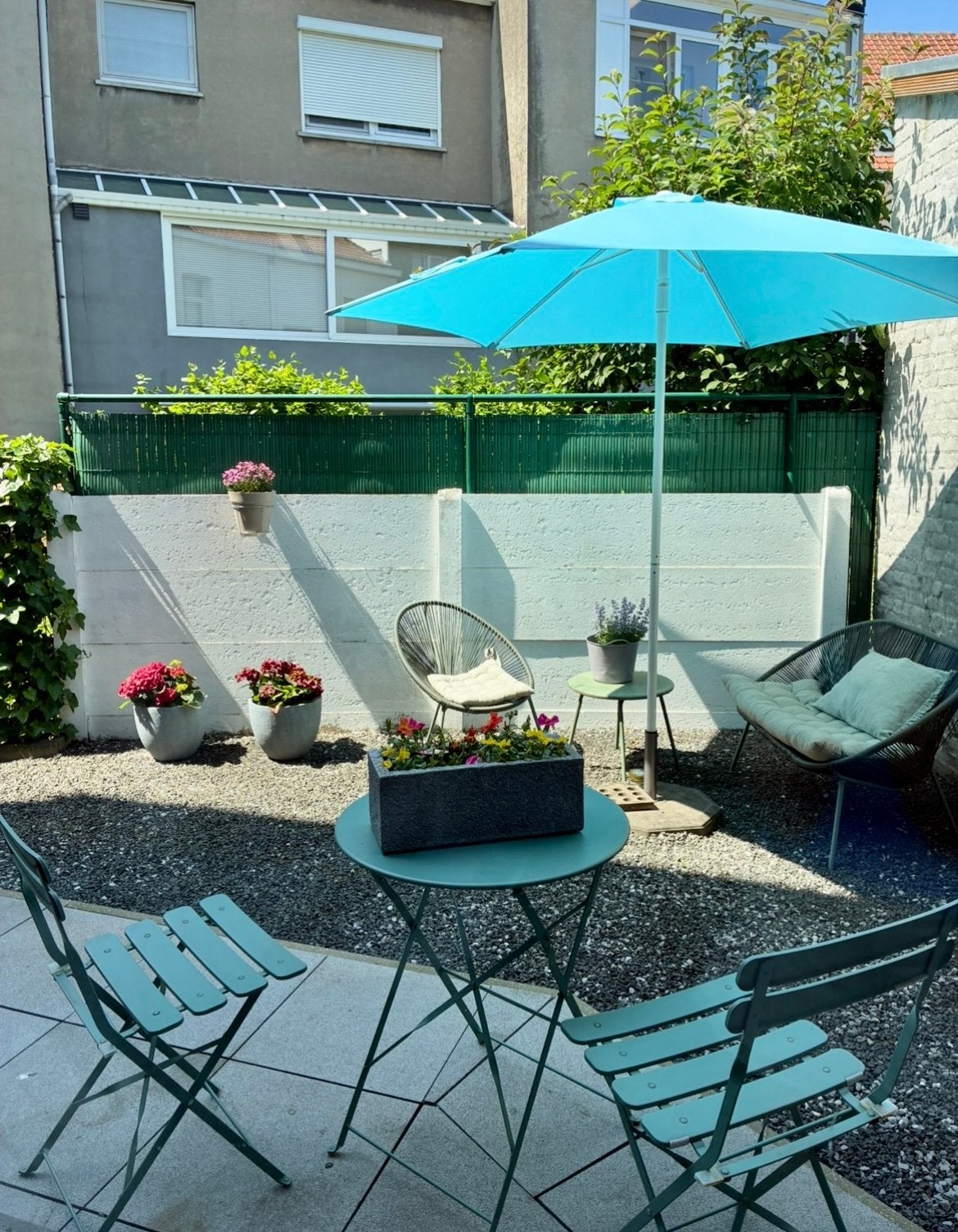 Parapluie bleu turquoise Ikea, Jardin & Terrasse, Enlèvement, Comme neuf