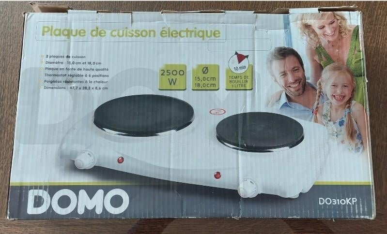 Taques / Plaques de cuisson électrique Domo DO310KP, Comme neuf, Enlèvement, Électrique, 3 zones de cuisson ou moins