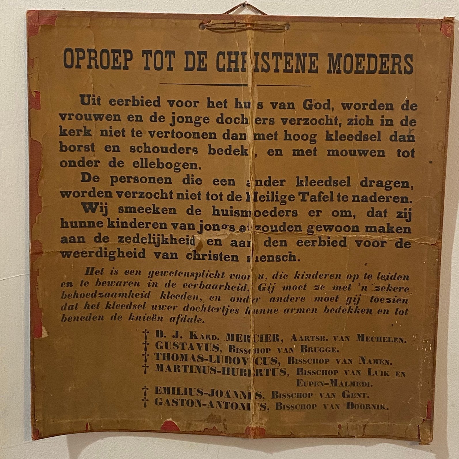 Oproep Tot van Christene Moeders - kerkposter, Ophalen of Verzenden