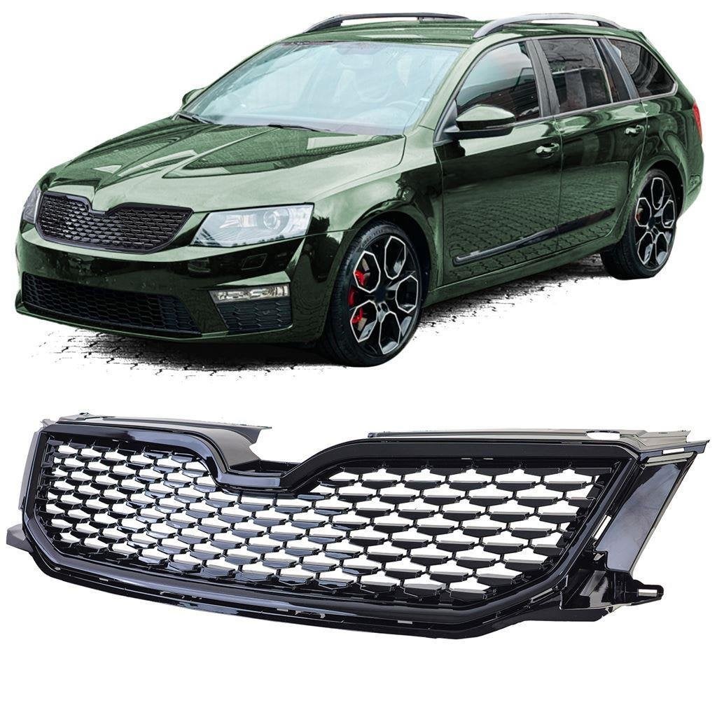Sport Grill Geschikt Skoda Octavia 5E Glans Zwart, Verzenden