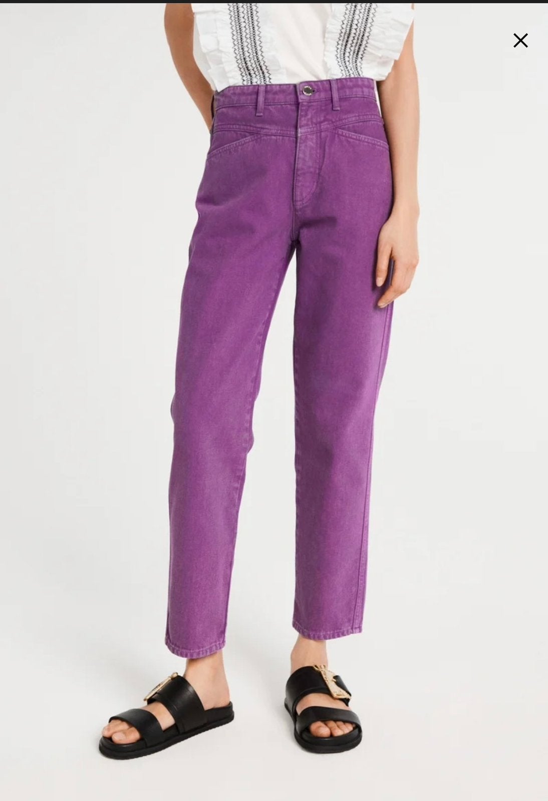 Broek maat 34 Claudie Pierlot - nieuw met etiket, Kleding | Dames, Ophalen of Verzenden, Nieuw, Maat 34 (XS) of kleiner, Paars