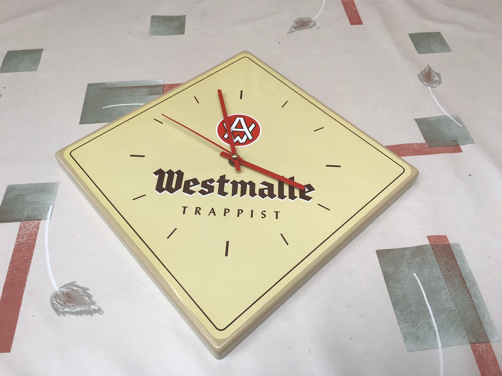 Westmalle emaillerie Belge klok, Verzamelen, Ophalen of Verzenden, Zo goed als nieuw, Reclamebord