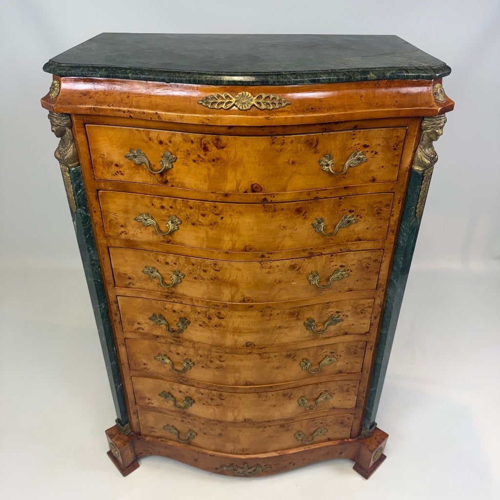 Armoire Semainier de style Empire français, Maison & Meubles, 25 à 50 cm, Enlèvement ou Envoi, Empirz stijl, 5 tiroirs ou plus