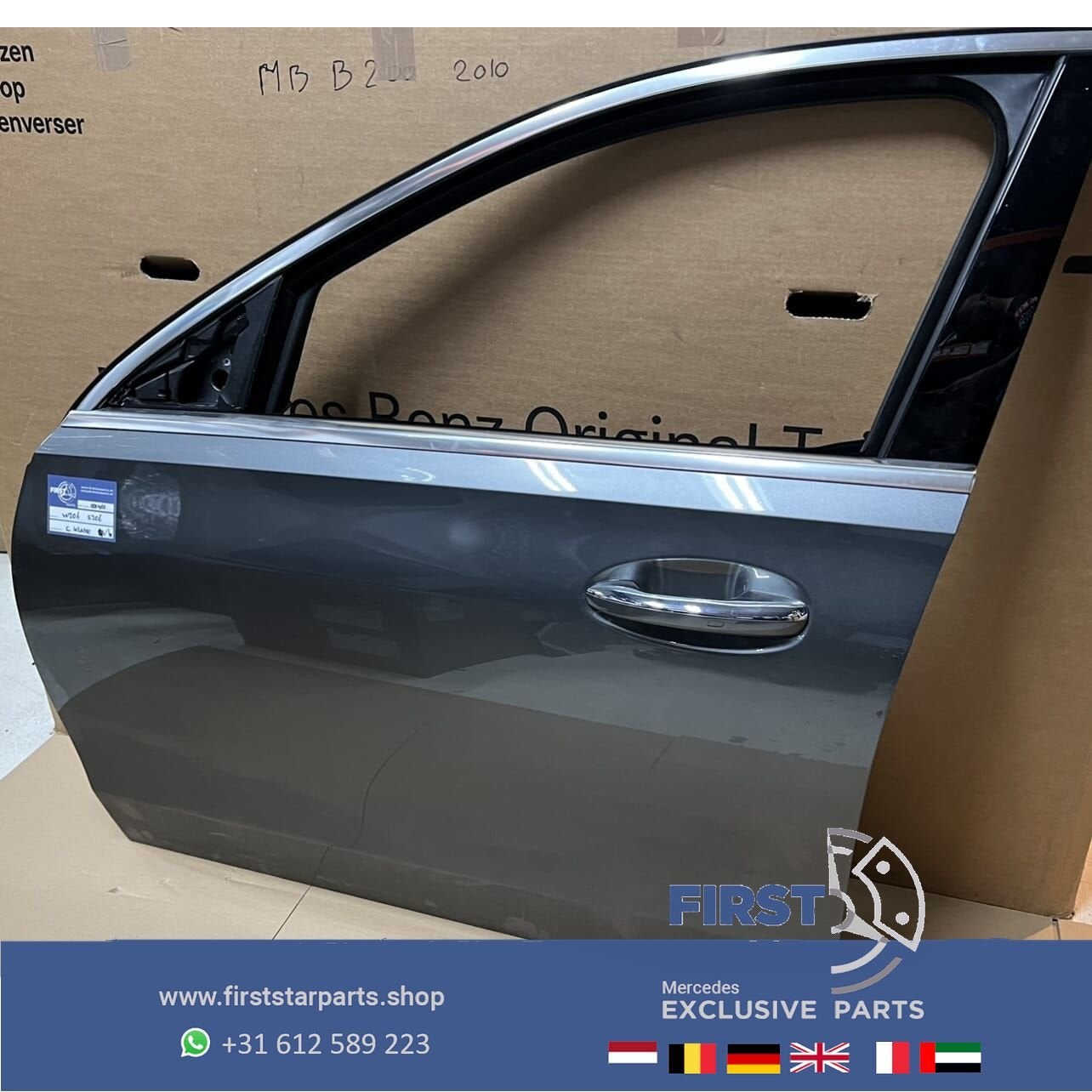 W206 S206 C KLASSE DEUR PORTIER GRIJS COMPLEET LINKSVOOR Mer, Autos : Pièces & Accessoires, Utilisé, Porte, -, -