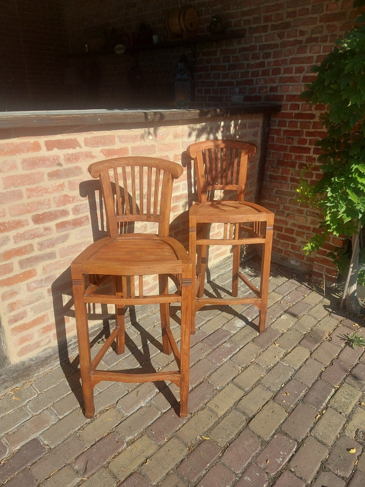 barkrukken hardhout, zeer goede staat, Ophalen, Met voetsteun, Zo goed als nieuw, Hout