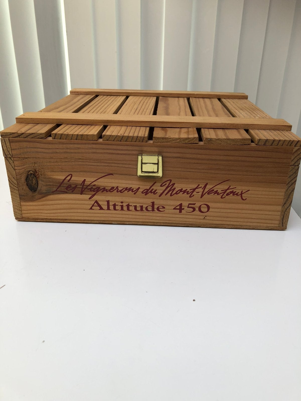 Zeer mooie houten wijnkist, Ophalen, Zo goed als nieuw
