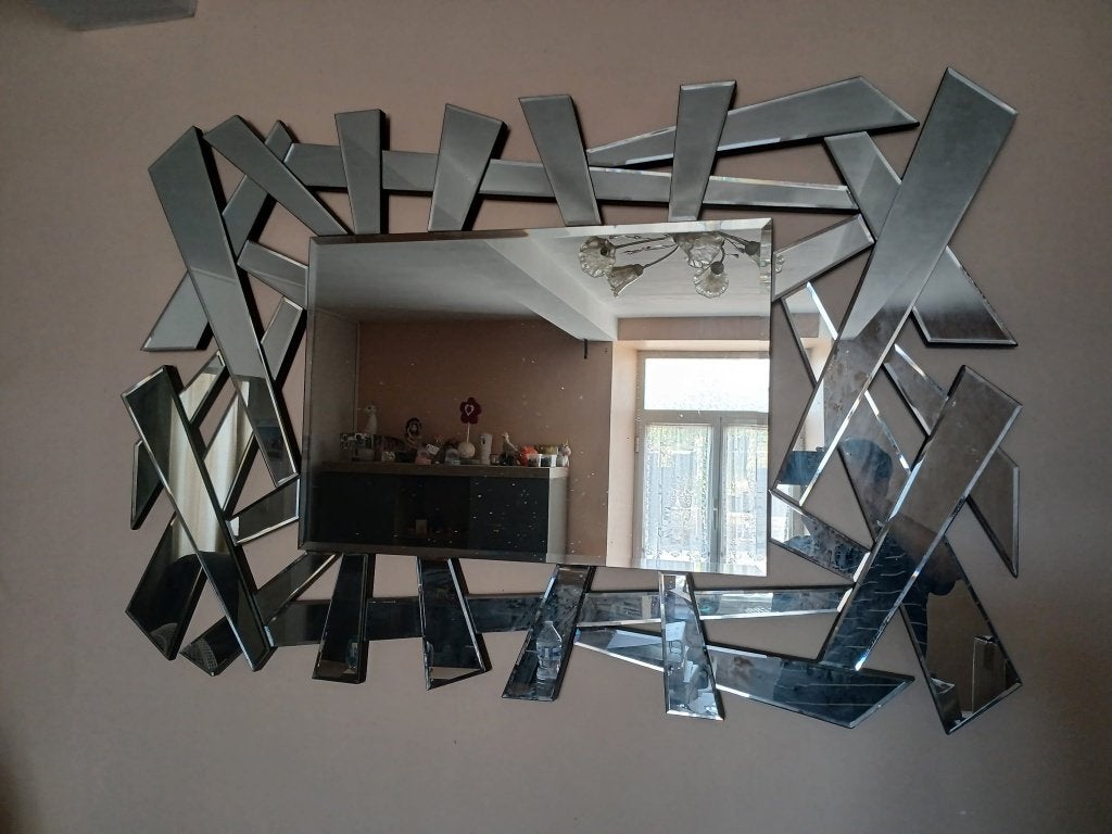 Miroir rectangulaire de salon, Maison & Meubles, Comme neuf, Enlèvement, 100 à 150 cm, Rectangulaire