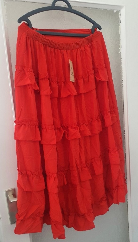 Rode Piratenrok/Gothicrok met drawstrings maat XL en XXL, Enlèvement ou Envoi, Neuf, Taille 46/48 (XL) ou plus grande, Rouge