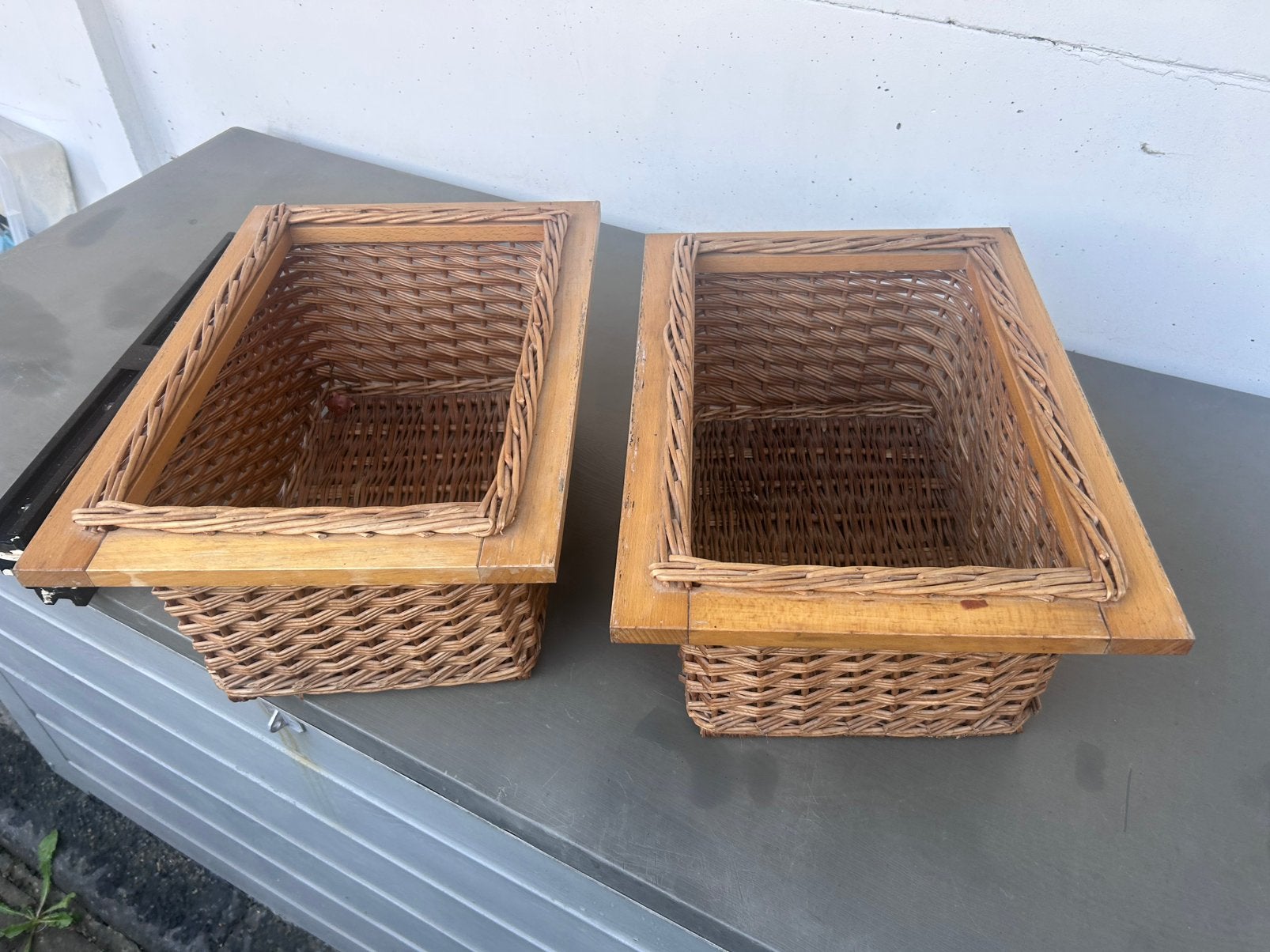Paniers bois et osier, Enlèvement, Utilisé, Bois