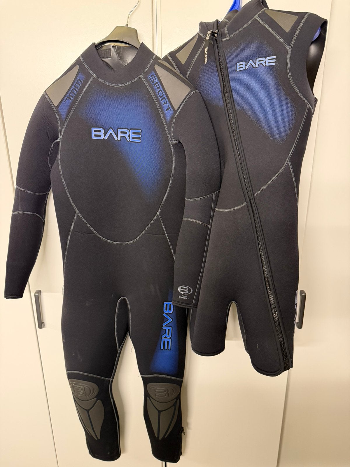 Bare Wetsuit heren dubbel 7mm maat ML, Ophalen, Gebruikt